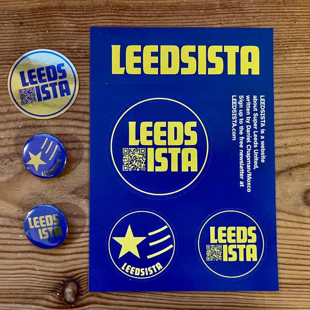 Leedsista stickers and badges