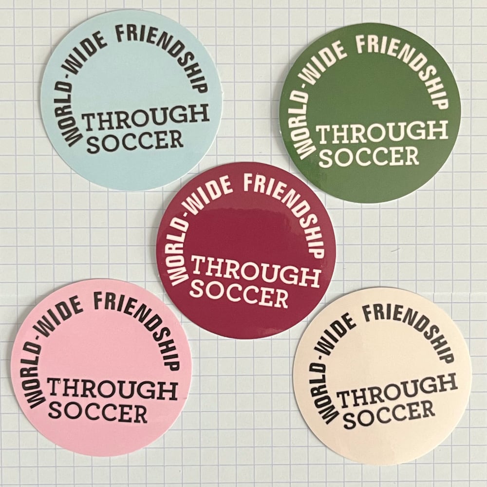 World-wide Friendship Through Soccer stickers