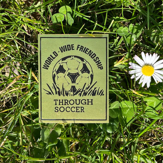 World-wide Friendship Through Soccer shiny sticker