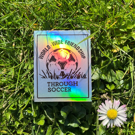 World-wide Friendship Through Soccer shiny sticker